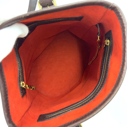 Louis Vuitton Marais Damier Ebene Damier Ebene Leather × PVC Brown Tote Bag