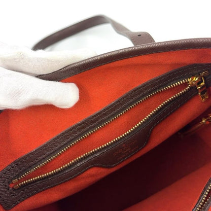 Louis Vuitton Marais Damier Ebene Damier Ebene Leather × PVC Brown Tote Bag