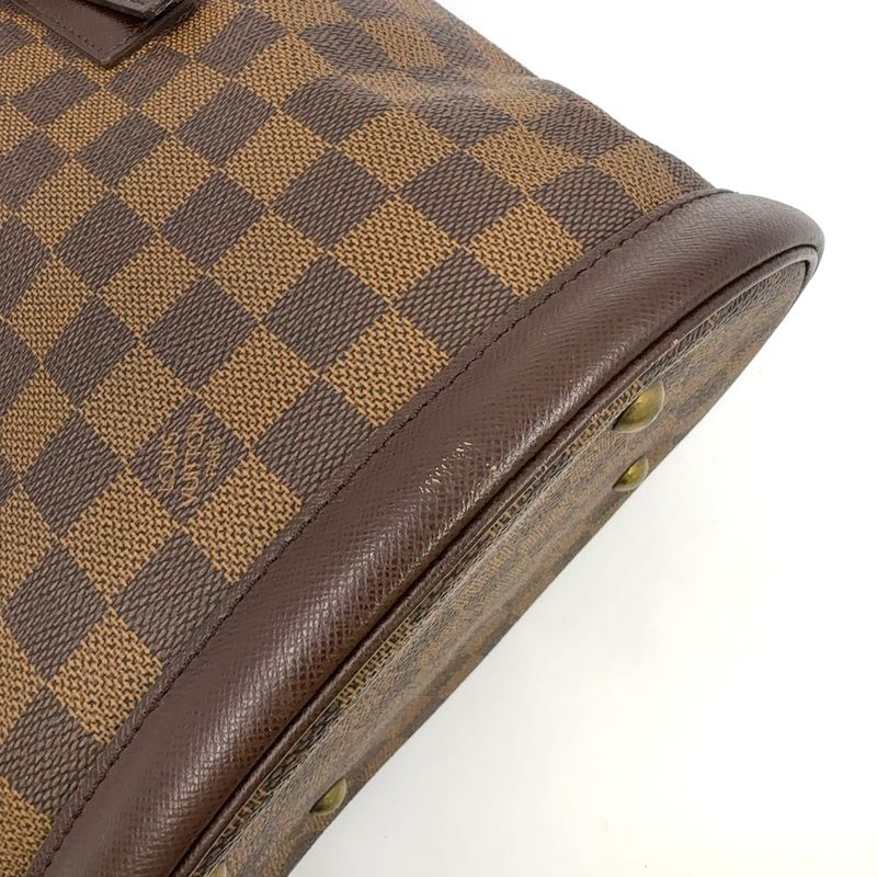 Louis Vuitton Marais Damier Ebene Damier Ebene Leather × PVC Brown Tote Bag