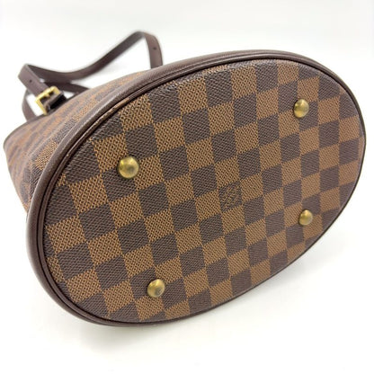 Louis Vuitton Marais Damier Ebene Damier Ebene Leather × PVC Brown Tote Bag