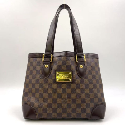 Louis Vuitton Hampstead PM Damier Ebene Damier Ebene Leather × PVC Brown Tote
