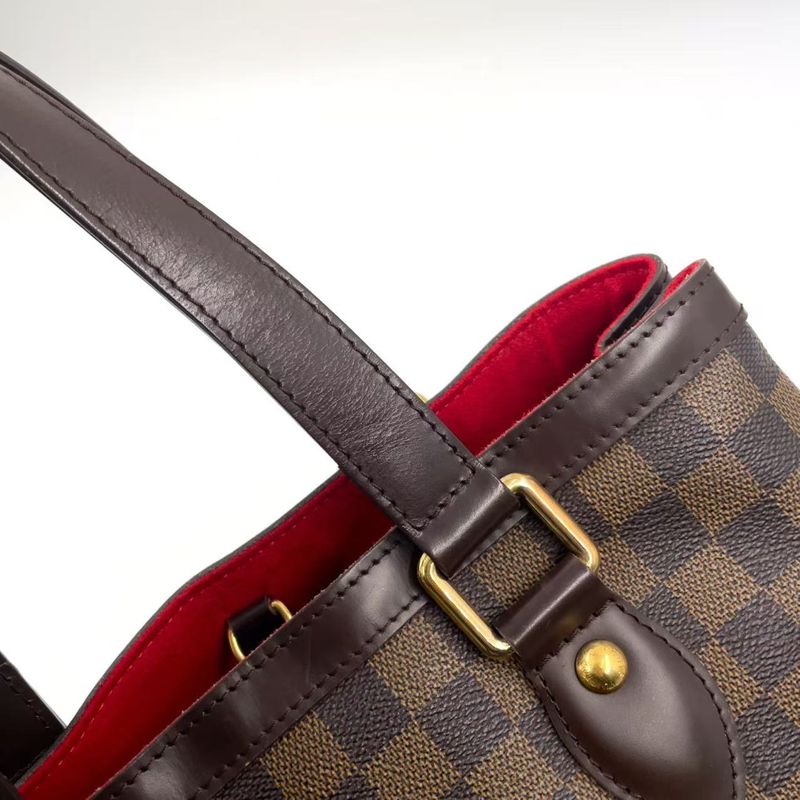 Louis Vuitton Hampstead PM Damier Ebene Damier Ebene Leather × PVC Brown Tote