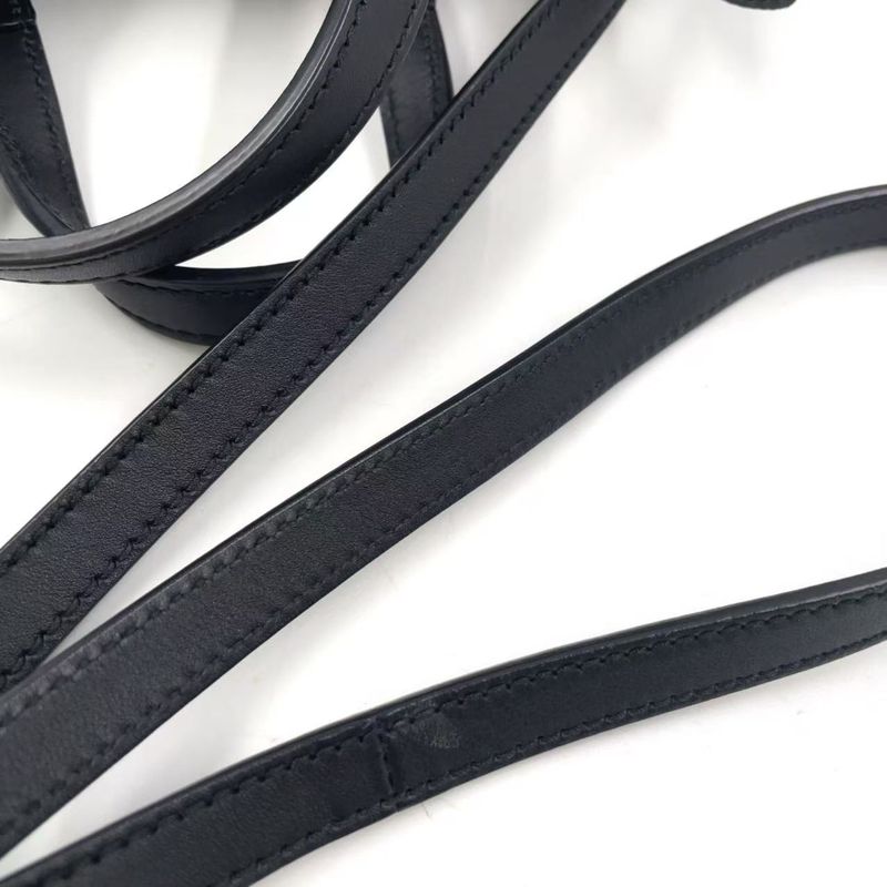 Gucci Micro Guccissima Hand Leather Black Shoulder Bag Gold 449241