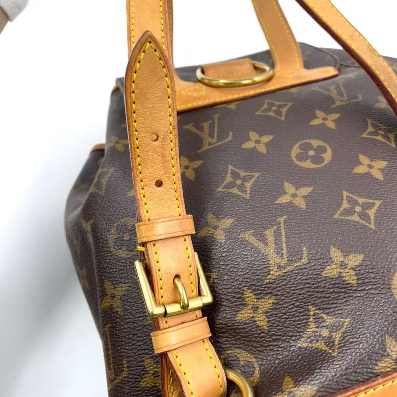 Louis Vuitton Montsourismm Monogram Leather X PVC Brown Backpack Gold M51136