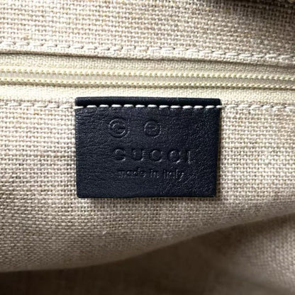 Gucci Micro Guccissima Hand Leather Black Shoulder Bag Gold 449241