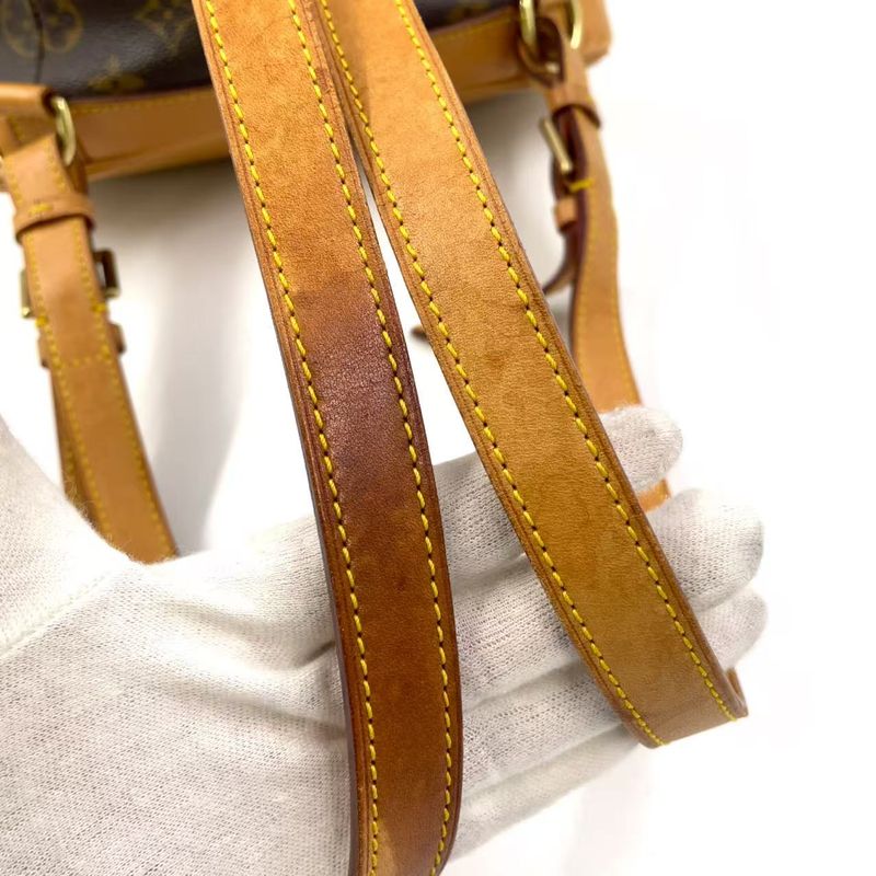 Louis Vuitton Montsourismm Monogram Leather X PVC Brown Backpack Gold M51136