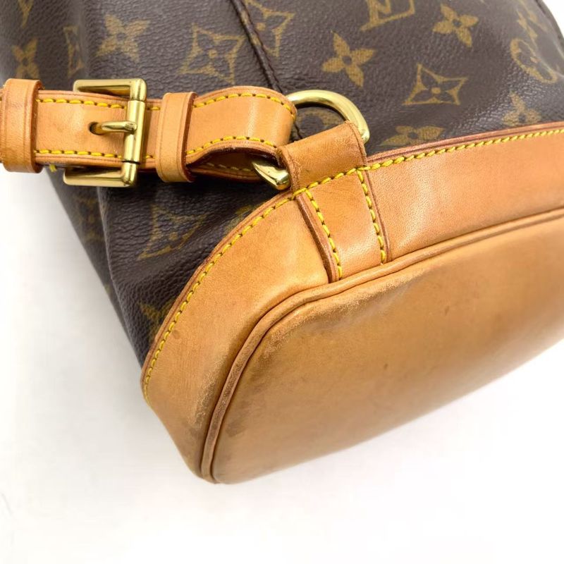 Louis Vuitton Montsourismm Monogram Leather X PVC Brown Backpack Gold M51136
