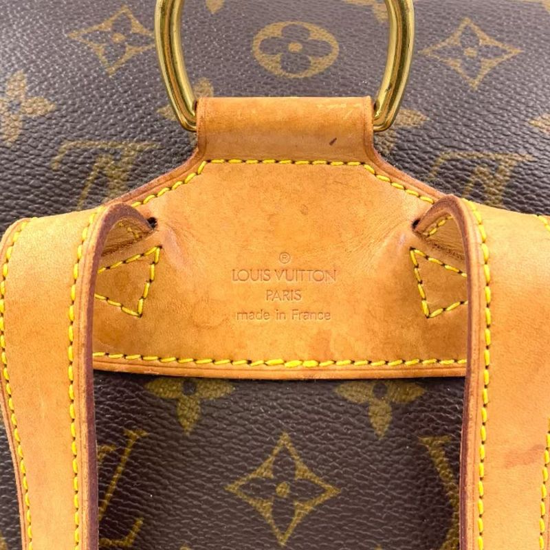 Louis Vuitton Montsourismm Monogram Leather X PVC Brown Backpack Gold M51136