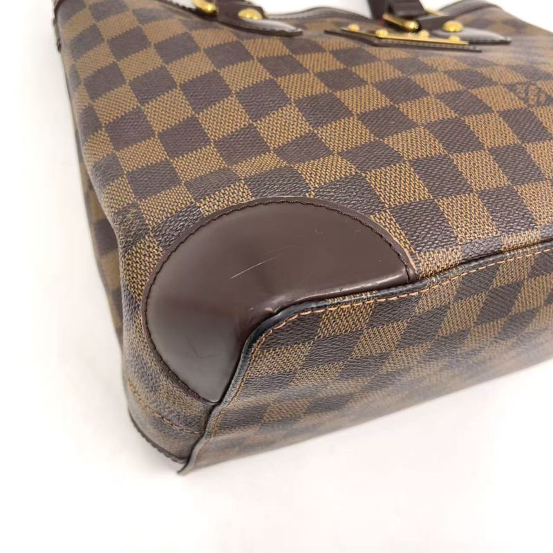 Louis Vuitton Hampstead PM Damier Ebene Damier Ebene Leather × PVC Brown Tote