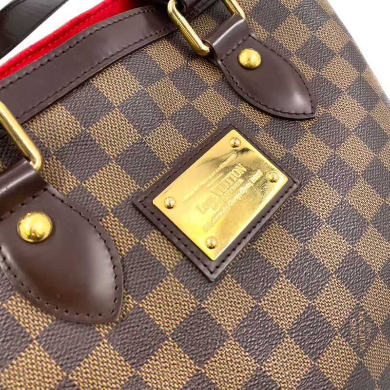 Louis Vuitton Hampstead PM Damier Ebene Damier Ebene Leather × PVC Brown Tote