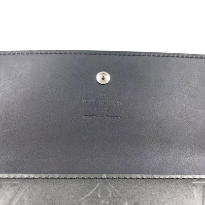 Louis Vuitton Portefeuille Sarah Monogram Matte Long Wallet Leather Dark Gray