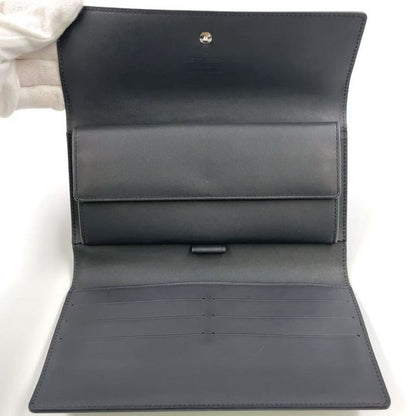 Louis Vuitton Portefeuille Sarah Monogram Matte Long Wallet Leather Dark Gray