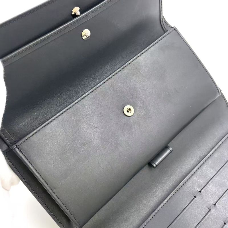 Louis Vuitton Portefeuille Sarah Monogram Matte Long Wallet Leather Dark Gray