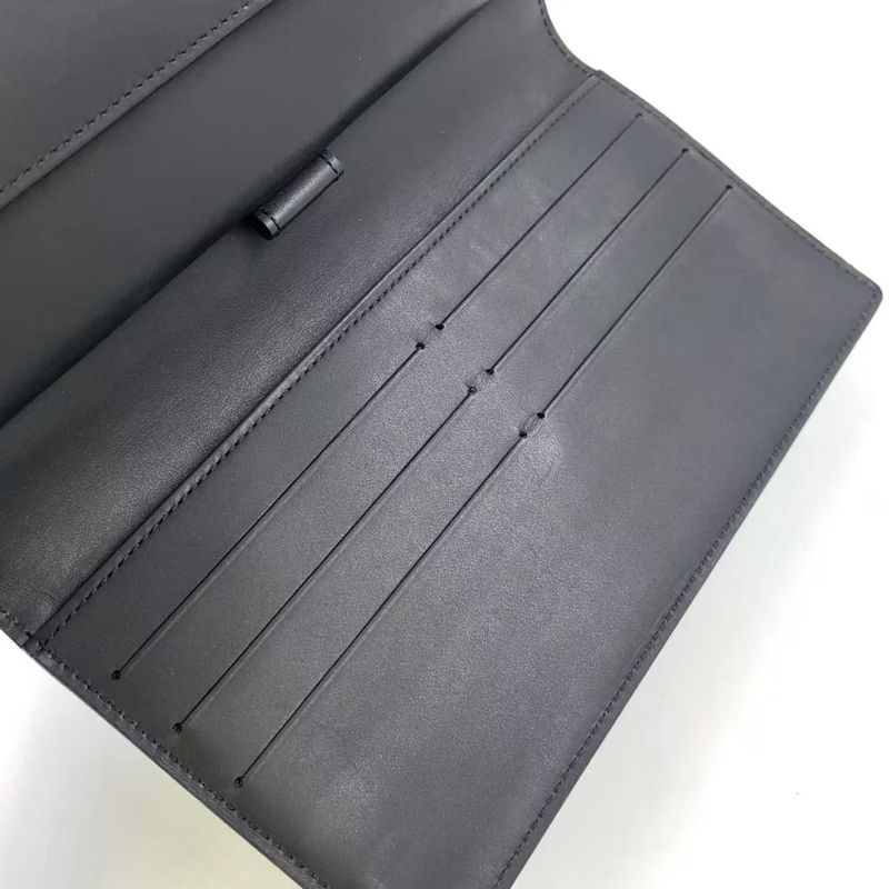 Louis Vuitton Portefeuille Sarah Monogram Matte Long Wallet Leather Dark Gray