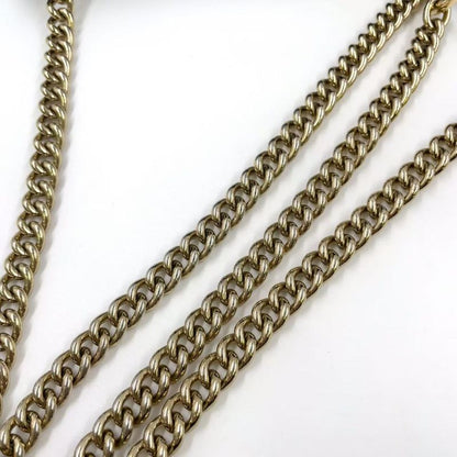 Gucci Interlocking G Chain Shoulder Bag Leather Black Shoulder Bag Gold 510304