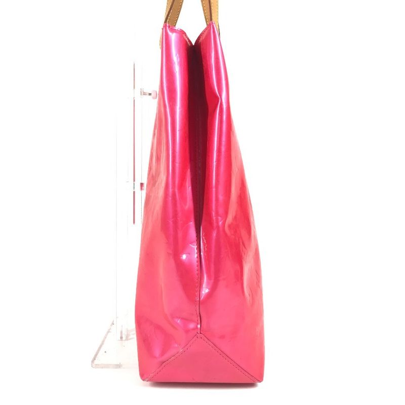 Louis Vuitton Tote Bag Reed MM Reed MM M91227 Monogram Vernis Fuchsia Pink