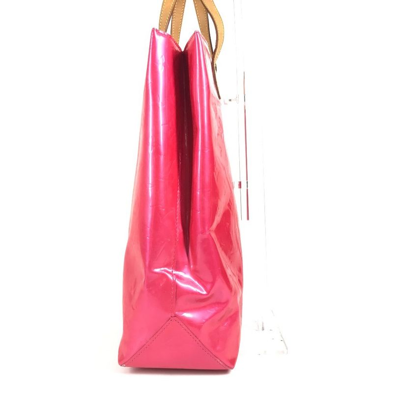 Louis Vuitton Tote Bag Reed MM Reed MM M91227 Monogram Vernis Fuchsia Pink