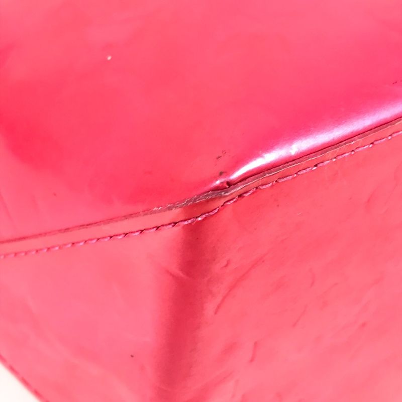 Louis Vuitton Tote Bag Reed MM Reed MM M91227 Monogram Vernis Fuchsia Pink