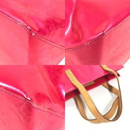 Louis Vuitton Tote Bag Reed MM Reed MM M91227 Monogram Vernis Fuchsia Pink