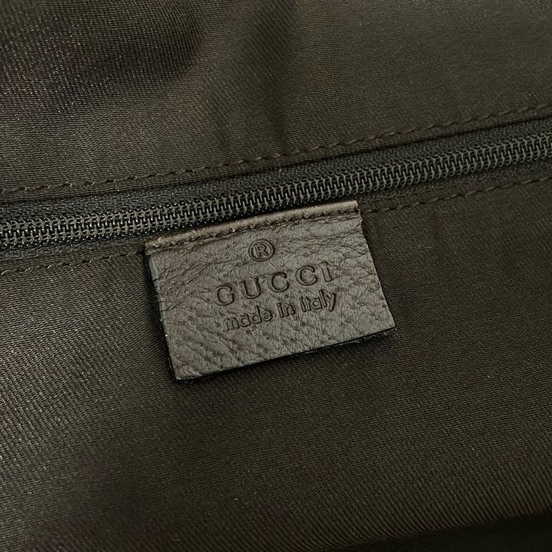 Gucci Tote Bag Abby 130733 Beige And Dark Brown Leather