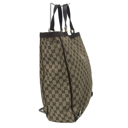 Gucci Tote Bag Abby 130733 Beige And Dark Brown Leather