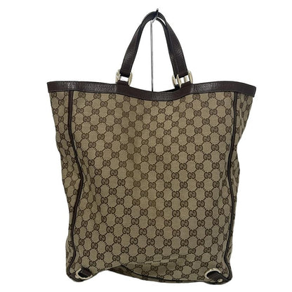 Gucci Tote Bag Abby 130733 Beige And Dark Brown Leather