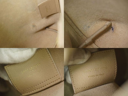 Authentic Saint Laurent Leather 2WAY Shoulder Bag Handbag Pochette Beige 600307