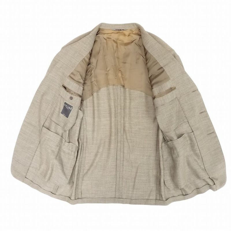 Celine Homme Celine Made in Italy Tailored Jacket 3b Bleather Plaid Old Vintage