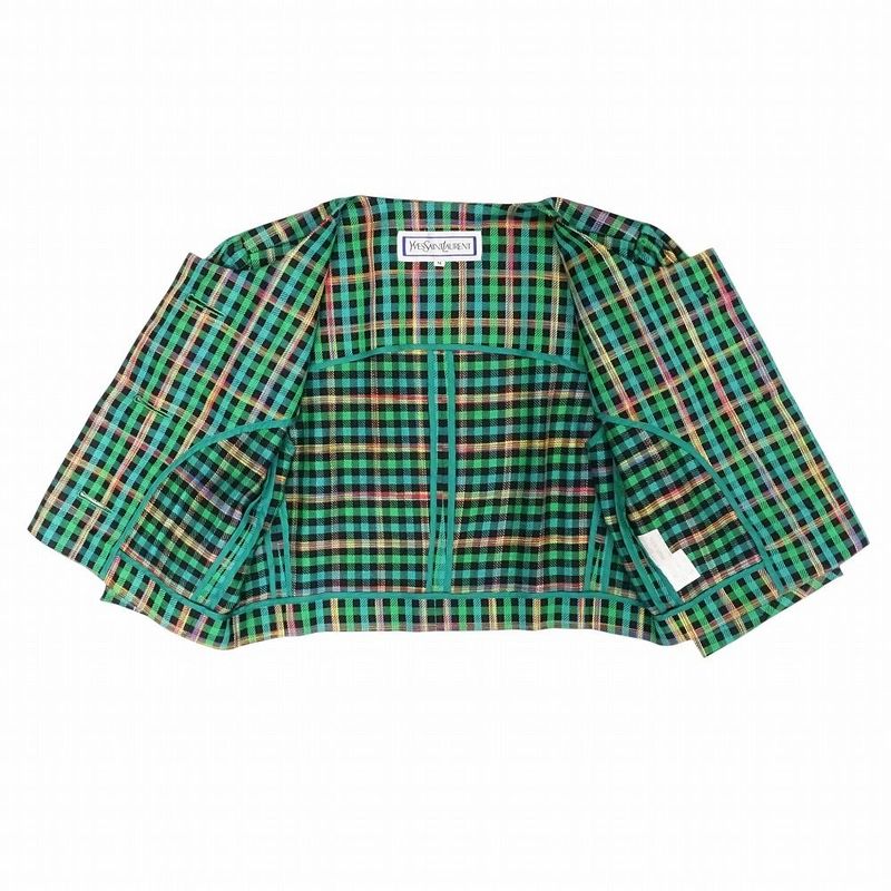 Vintage Yves Saint Laurent Cropped Short Length Collarless