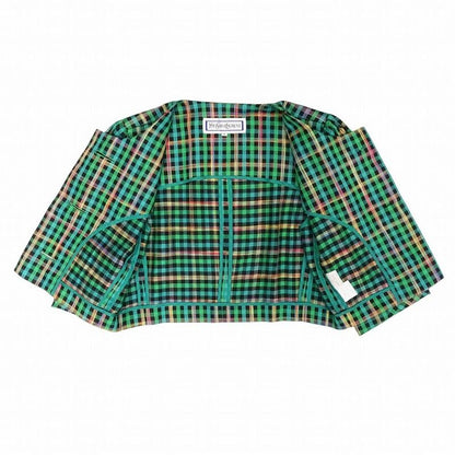 Vintage Yves Saint Laurent Cropped Short Length Collarless