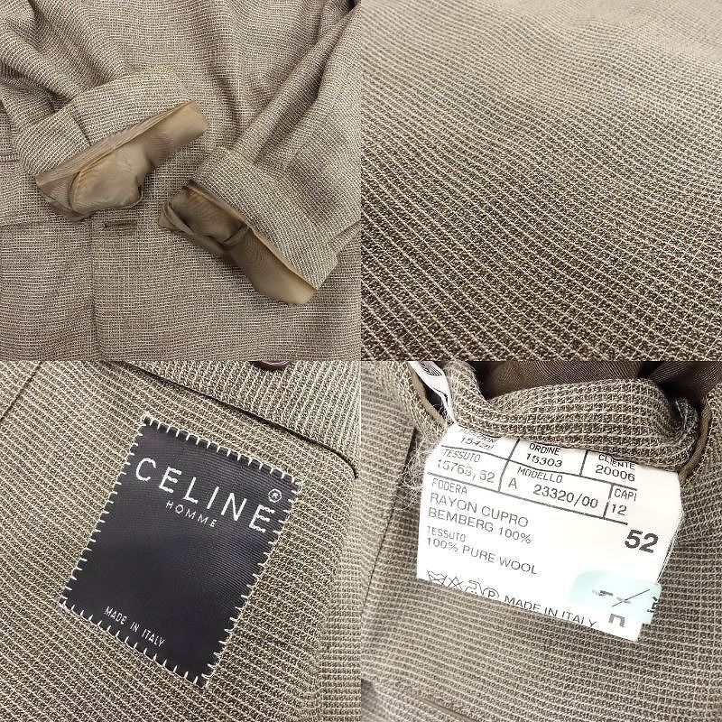 Celine Homme Celine Made in Italy Tailored Jacket 3b Bleather Plaid Old Vintage
