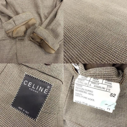 Celine Homme Celine Made in Italy Tailored Jacket 3b Bleather Plaid Old Vintage