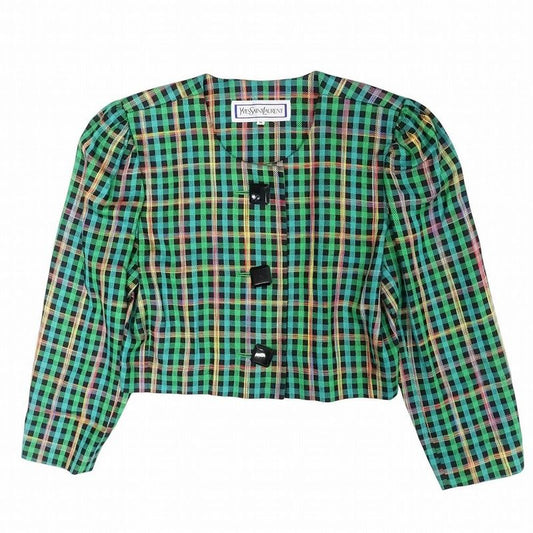 Vintage Yves Saint Laurent Cropped Short Length Collarless