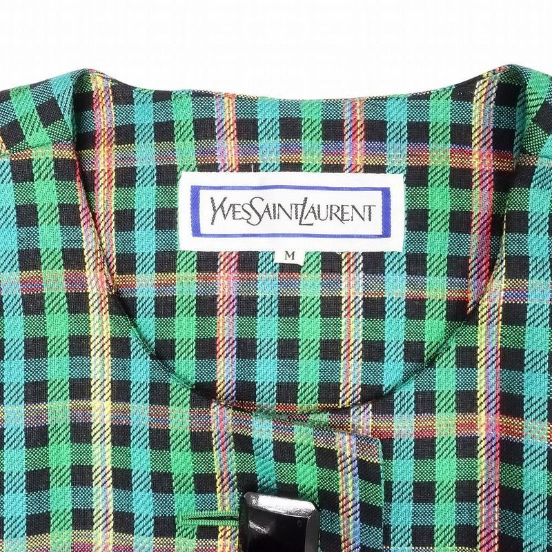 Vintage Yves Saint Laurent Cropped Short Length Collarless