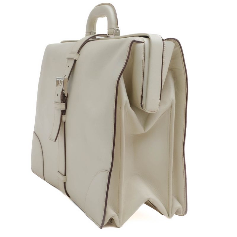 Prada Bag Briefcase Business Bag Business Men Leather Genuine Leather Off White