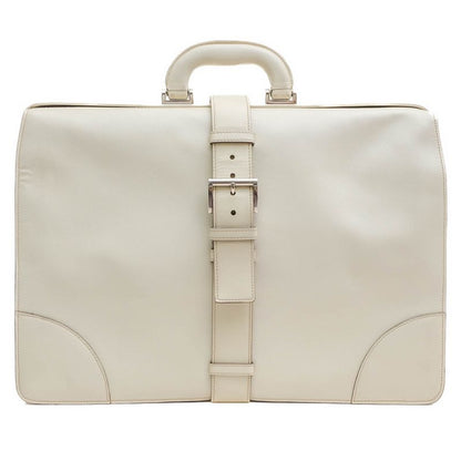 Prada Bag Briefcase Business Bag Business Men Leather Genuine Leather Off White