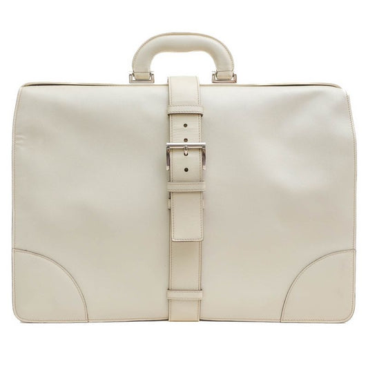 Prada Bag Briefcase Business Bag Business Men Leather Genuine Leather Off White