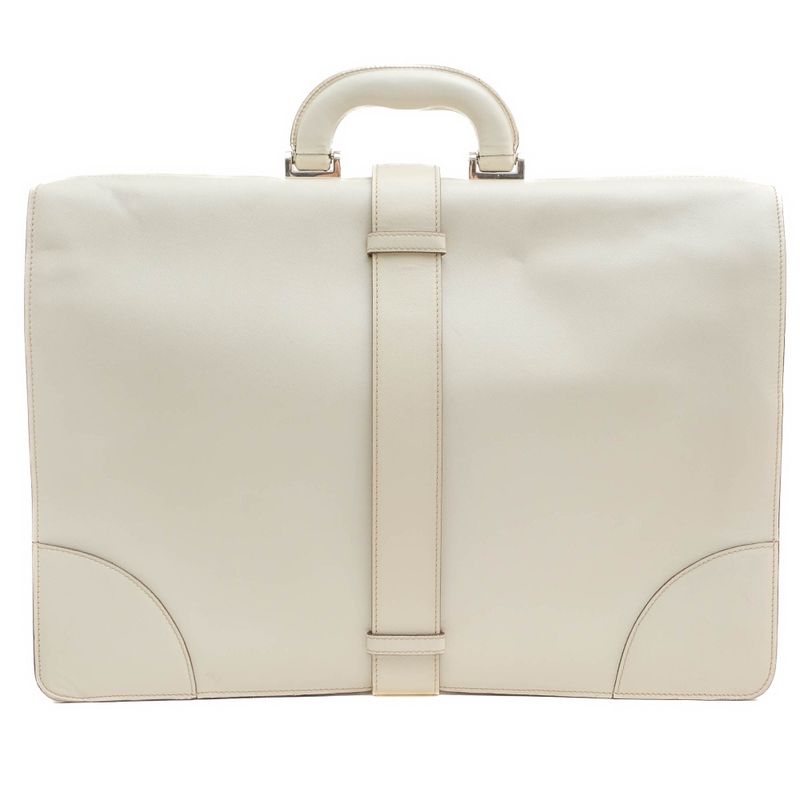 Prada Bag Briefcase Business Bag Business Men Leather Genuine Leather Off White