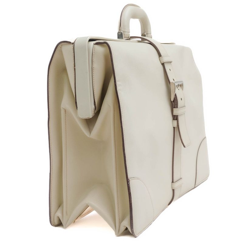 Prada Bag Briefcase Business Bag Business Men Leather Genuine Leather Off White