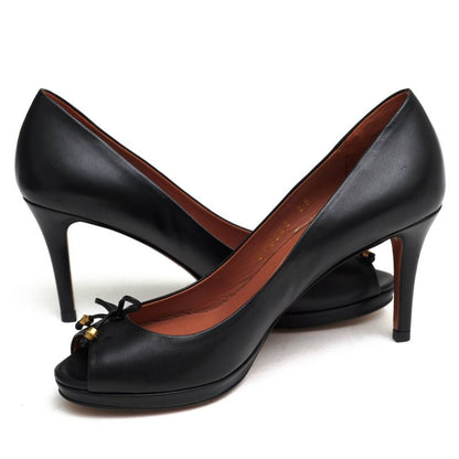 Gucci/Gucci Pumps Shoes Women Leather Genuine Black 310346 Open Toe Leather
