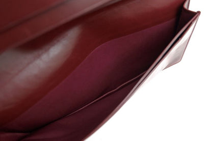 Gucci Long Wallet Men Leather Genuine Leather Red Brown Red Brown No Change