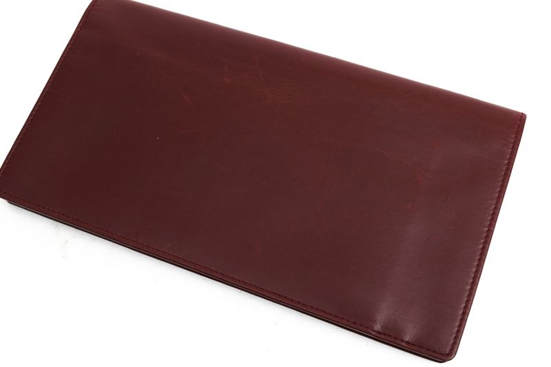 Gucci Long Wallet Men Leather Genuine Leather Red Brown Red Brown No Change