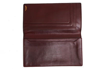 Gucci Long Wallet Men Leather Genuine Leather Red Brown Red Brown No Change