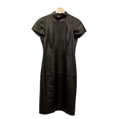 Gucci Dress Size 40 M Women - Dark Brown Lamb Leather / Short Sleeves