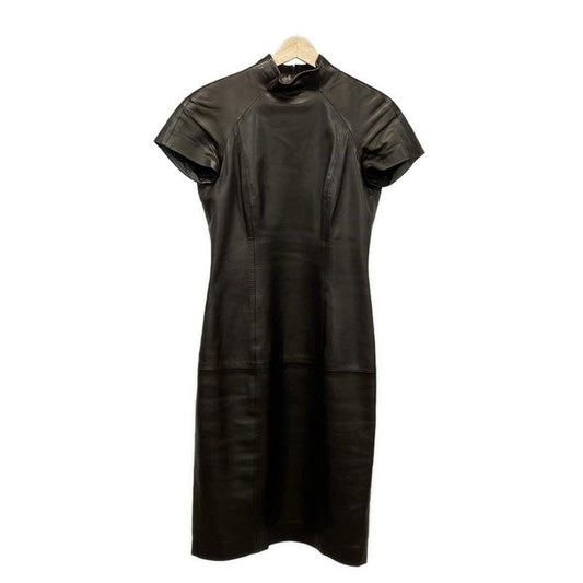 Gucci Dress Size 40 M Women - Dark Brown Lamb Leather / Short Sleeves