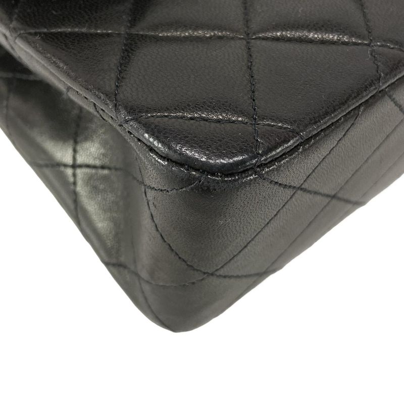 Chanel Shoulder Bag Double Flap Matelasse A01113 Black Chain Shoulder/gold