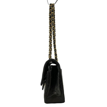 Chanel Shoulder Bag Double Flap Matelasse A01113 Black Chain Shoulder/gold