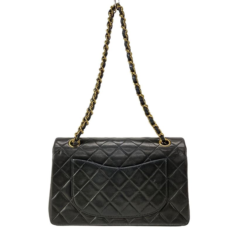 Chanel Shoulder Bag Double Flap Matelasse A01113 Black Chain Shoulder/gold