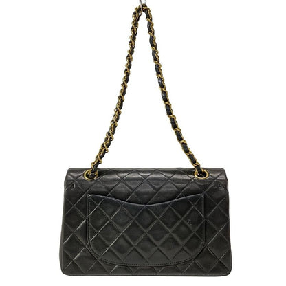 Chanel Shoulder Bag Double Flap Matelasse A01113 Black Chain Shoulder/gold