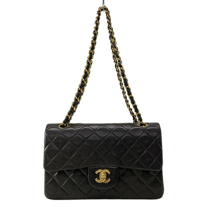 Chanel Shoulder Bag Double Flap Matelasse A01113 Black Chain Shoulder/gold